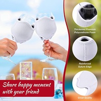 Refroidisseur de verre à vin en néoprène 3 mm blanc recyclable, personnalisé et créatif, de haute qualité, avec logo sur mesure pour cadeaux promotionnels et offres spéciales
