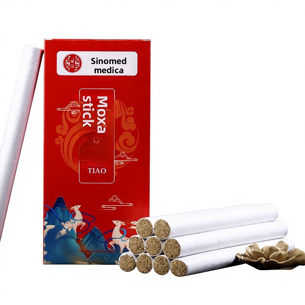 Chinese Medicine Nanyang Artemisia Moxa Stick Home Use Aged Pure Moxibustion Column Velvet Boxed Wholesale
