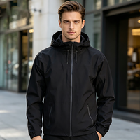 Veste Homme Légère en Polyester 100% avec Logo Personnalisé, Coupe-Vent Homme, Veste Softshell Homme, Veste Légère à Capuche