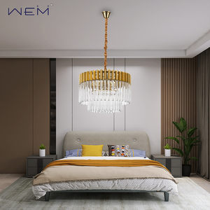 Wholes-Lámpara de decoración de Hotel, hecho en China dorado accesorio de luz, candelabros de cristal - Product Image 3