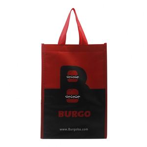 Nonwoven Insulated Waterproof Food Delivery Cooler Bag with Letter Pattern Collapsible Design and Zipper Closure - Product Image 3