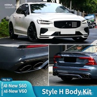 Pour Volvo S60 V60 2020-2026 : Splitter de pare-chocs avant, diffuseur, spoiler, protection arrière R DESIGN, accessoires de carrosserie en plastique