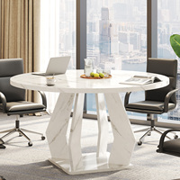 Table à manger ronde moderne 4 places, plateau en bois massif, pieds en bois, vente en gros, mobilier commercial pour restaurant, hôtel, maison