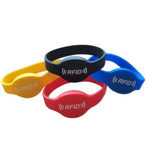 <span class=keywords><strong>Bracelet</strong></span> RFID en <span class=keywords><strong>silicone</strong></span> vierge pour carte de données, carte d'identité pour accès sans contact aux clubs de fitness - Product Image 1