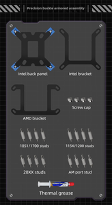 Bão con thú <span class=keywords><strong>CPU</strong></span> nước mát <span class=keywords><strong>CPU</strong></span> nước mát chất lỏng mát mát cho <span class=keywords><strong>Intel</strong></span> lga1851/1700/115x/1200/20XX/AM5/AM4 - Product Image 5