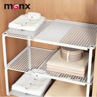 Estante Organizador Apilable y Ajustable para Armario, Divisor de Malla Metálica Expandible para Armario