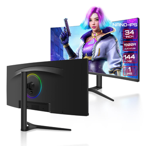<span class=keywords><strong>Monitor</strong></span> LCD de 34 Pulgadas, 144hz 165hz 4k, Pantalla de Computadora con Barra de Luz RGB, Monitores Curvos para Juegos, <span class=keywords><strong>Monitor</strong></span> Curvo de 34 Pulgadas - Product Image 2