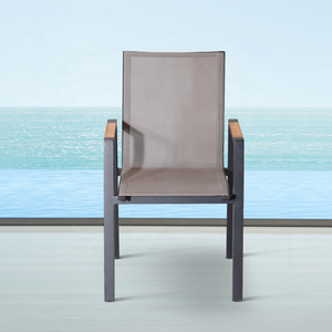 modernes et confortables de cour de patio meubles chaises de salle à manger en <span class=keywords><strong>aluminium</strong></span> de forch de jardin extérieur en vente - Product Image 1