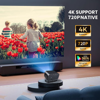 Projecteur LCD CatVision A10 4K Android 12 200 ANSI Lumens 3D Correction automatique de la distorsion trapézoïdale 1500:1 2 Go/16 Go Home Cinéma Portable Intérieur Extérieur
