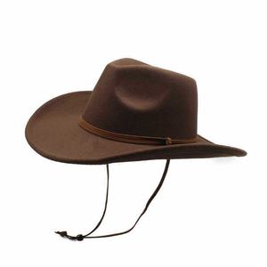 Sombrero Fedora Vaquero Occidental con Bordado 3D, Nuevo para Otoño/Invierno, Unisex, para Cabezas Grandes, Estiliza el Rostro, Casual - Product Image 6
