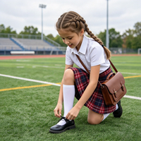 Vente en gros d'usine, uniforme scolaire pour enfants, garçons et filles, ensemble à manches courtes, motif à carreaux, uniforme scolaire