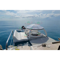 Plateforme de yacht flottante de luxe, jouets gonflables pour fête sur l'eau