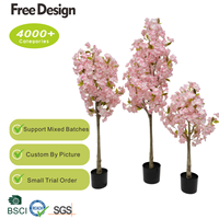 Bunga Sakura buatan pesta pernikahan Zen Jepang luar ruangan warna kustom bunga Sakura imitasi imitasi ramah lingkungan sentuhan asli tinggi
