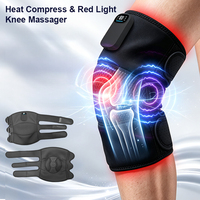 Attelle chauffante LED rouge pour genou, haute performance, soulagement de la douleur, massage et soutien pour la récupération quotidienne à domicile et au sport