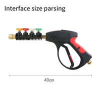 Pistolet de lavage haute pression 4000 PSI 1500W, lance à mousse électrique en plastique, avec 4 buses interchangeables, pour lavage de voiture