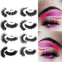 Bulu Mata Alami Grosir 3D Real Mink Volume Bulu Mata Pendek Mink Tumpuk Mengembang Vendor Bulu Mata Strip Grosir