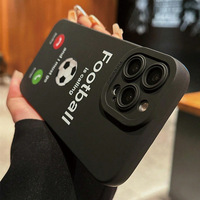 Football Appel Impression Élève Oeil Pro Caméra Trou TPU Housse de Téléphone Portable pour Iphone 17 X Xr Xs 11 12 13 14 15 16 Pro Max