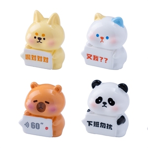 paisaje, lindo panda, Piggy, trabajo a tiempo parcial, figuras de animales pequeños, accesorios decorativos DIY, mini adornos de escritorio - Product Image 5