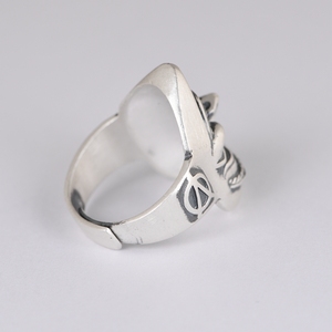 100% S925 Sterling Silber <span class=keywords><strong>Vintage</strong></span> Matt Cluster-Ring Verstellbar Punk Hipster-Stil für Beide Geschlechter für Verlobung - Product Image 6