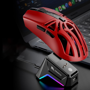 M8 Trọng lượng nhẹ Chuột chơi game với điều chỉnh DPI, RGB dòng chảy ánh sáng và Type-C sạc cổng - Product Image 1