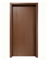 Porte intérieure en bois WPC minimaliste moderne, porte à panneau plat imperméable de haute qualité pour chambre à coucher, hôtel, villa