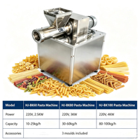 Machine commerciale de fabrication de pâtes, extrudeuse de macaroni, de spirales et de tubes creux, facile à utiliser, haut rendement, pour boulangerie et usine alimentaire