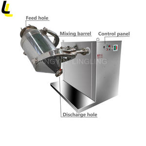 KY SYH Modelo 304/316 Proteína Azúcar Sal y pimienta Leche en polvo Licuadora Máquina mezcladora de tambor <span class=keywords><strong>3D</strong></span> - Product Image 3