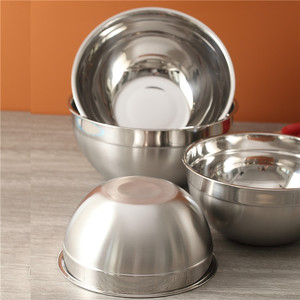 Nhà Máy Trực Tiếp Bán Bát Salad Hiện Đại Thép Không Gỉ Trộn Lưu Vực Với Nắp Cá Nhân Kim Loại Bát Salad Sâu Trộn Bát - Product Image 5