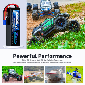 ZEEE 4S 14.8V 100C 9000mAh <strong>Black</strong> PVC RC <strong>Lipo</strong> Battery EC5 for Traxxas X-Maxx 8S 4WD RTR Monster Truck - Product Image 5