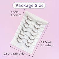 Faux cils naturels légers avec bande transparente et extrémités évasées et volumineuses, application facile pour le maquillage quotidien