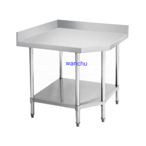 Thực phẩm thương mại chuẩn bị bàn làm việc bằng thép không gỉ Nhà Hàng kim loại nặng 2 tầng bàn làm việc phẳng - Product Image 6