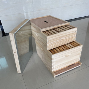 Colmena Langstroth Profesional de 2 Niveles, Construcción de Madera de Abeto y Pino, Equipo de Apicultura - Product Image 5