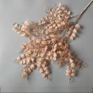 Automne couleur marron série mariage Simulation fleurs Caramel matériel soie plafond rangée route décoration élégante décorations murales - Product Image 6