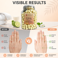 Bombes de bain effervescentes de luxe bio pour SPA, pot de 1 kg en vrac, pour manucure, pédicure, bain de mains et de pieds, dissolution effervescente, couleur personnalisée, OEM