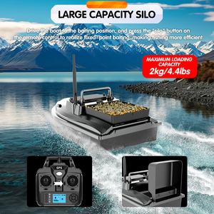 Barco Cebador RC con GPS Comercial V060, 500M, Doble Potencia, Velocidad Fija, Tanque de Cebo de 2kg, <span class=keywords><strong>Lanzador</strong></span> de Cebo para Alimentador de Peces, Sonar Manual - Product Image 2