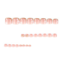 24 pièces d'ongles d'été luxueux à imprimé léopard et guépard, avec breloques 3D, faux ongles à presser pour les orteils, décoration artistique pour les ongles des pieds