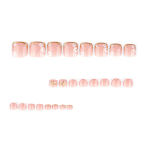 Uñas Postizas de Verano, 24 Piezas, Diseño Lujoso de Leopardo y Guepardo, Impresión 3D, Decoración de Uñas de los <span class=keywords><strong>Pies</strong></span>, Uñas a Presión - Product Image 2