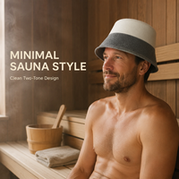 Chapeau de sauna en feutre en gros, couleur, taille et logo personnalisables, accessoires de sauna réutilisables pour hommes et femmes