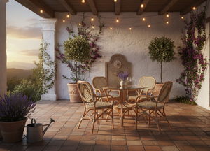 Jamaica <b>Bistro</b> Rattan <b>Dining</b> <b>Set</b> Modern Stylish Table Chairs Cozy Elegant <b>Dining</b> Room Home Apartment Hotel Restaurant Use Indoor - Product Image 4