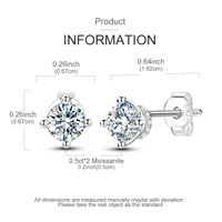 MULA klasik tasarım 5mm 10mm 0.5ct 1ct Moissanite elmas Def Vvs yuvarlak Moissanite kadınlar için geri itin Halo saplama küpe