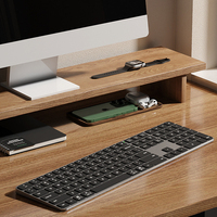 Gunting penyihir Tri Mode Ultra tipis Keyboard baru ukuran penuh logam untuk Mac kabel Desktop nirkabel menggunakan kantor game Umum