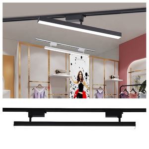 Rotatif LED longue bande piste lumières aluminium <span class=keywords><strong>plafond</strong></span> <span class=keywords><strong>Rail</strong></span> projecteurs <span class=keywords><strong>luminaires</strong></span> 100W linéaire lumière de remplissage pour supermarché - Product Image 2