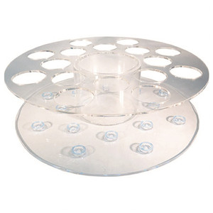 360 xoay vòng tròn Acrylic Thuốc thử Kool giá 28 nơi ống tiêm thủy tinh lưu trữ Ống nghiệm chủ băng chuyền cho nguồn cung cấp phòng thí nghiệm - Product Image 2