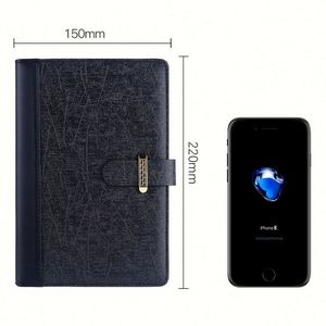Promotional Business A5 PU Leather <b>Notebook</b> with Socket <b>Diary</b> Notepad Office Meeting Record Book with Buckle Closure - Product Image 4