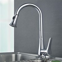 Robinet de cuisine extractible gris anthracite WEIHAO avec douchette, robinet mélangeur eau chaude et froide à deux fonctions