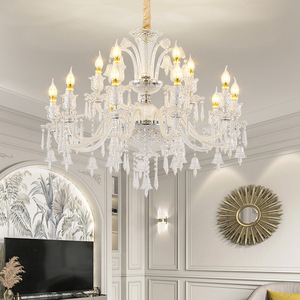 Decoraciones para salones de bodas Luz colgante Candelabro de cristal K9 de lujo para sala de estar de Hotel - Product Image 1