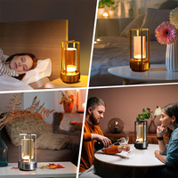 Lampe de table LED créative personnalisée en usine, veilleuse de chevet de luxe pour chambre à coucher, lampe d'ambiance rechargeable pour bar