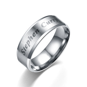 Anillo Conmemorativo de la Leyenda del Baloncesto Kobe Mamba, 6 mm de Ancho, Acabado Pulido, Acero Inoxidable para Hombre, Estilo Minimalista - Product Image 5