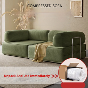 Modular <strong>Sofa</strong> <strong>Bed</strong> No Assembly Required Sectional Compressed Couch Corduroy Fabric Sectional <strong>Sofa</strong> for Living Room - Product Image 4
