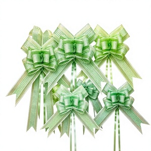 Cross-border Plaid Tulle Yarn Hand-held <b>Garland</b> Fresh Stylish Square-patterned butterfly Pull-up China Grand Openings Parties - Product Image 2